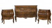 3 PC LOUIS XV STYLE COMMODE AN