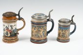 3 PC. METTLACH FIGURAL CHERUBI