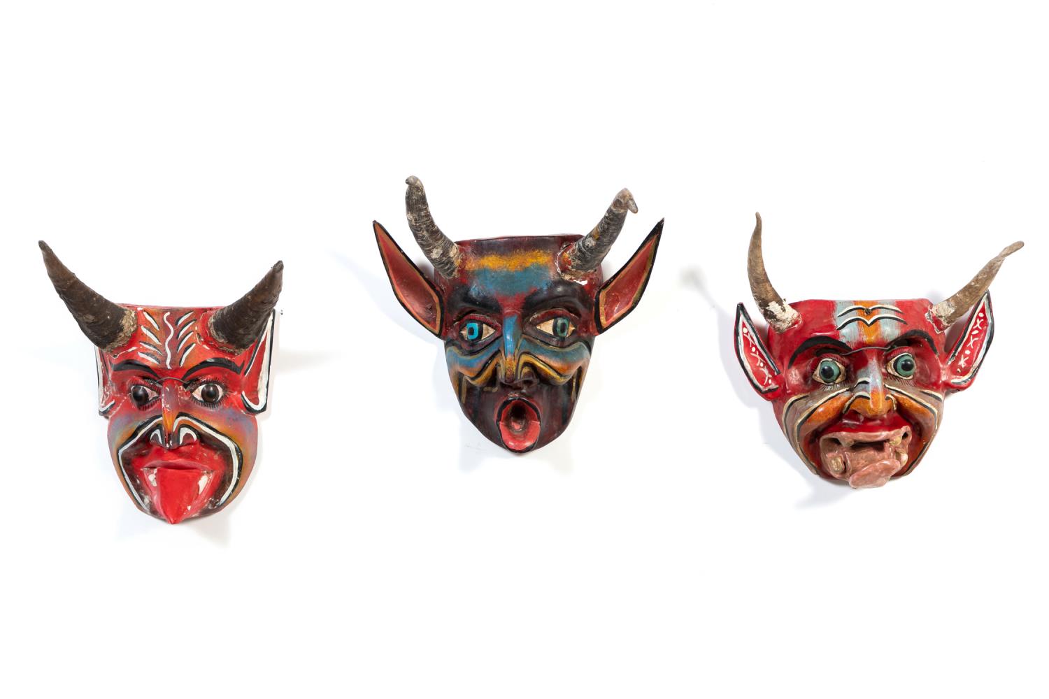 3 PC, MEXICAN POLYCHROME FOLK ART