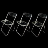 (3 PC) MID CENTURY LUCITE FOLD