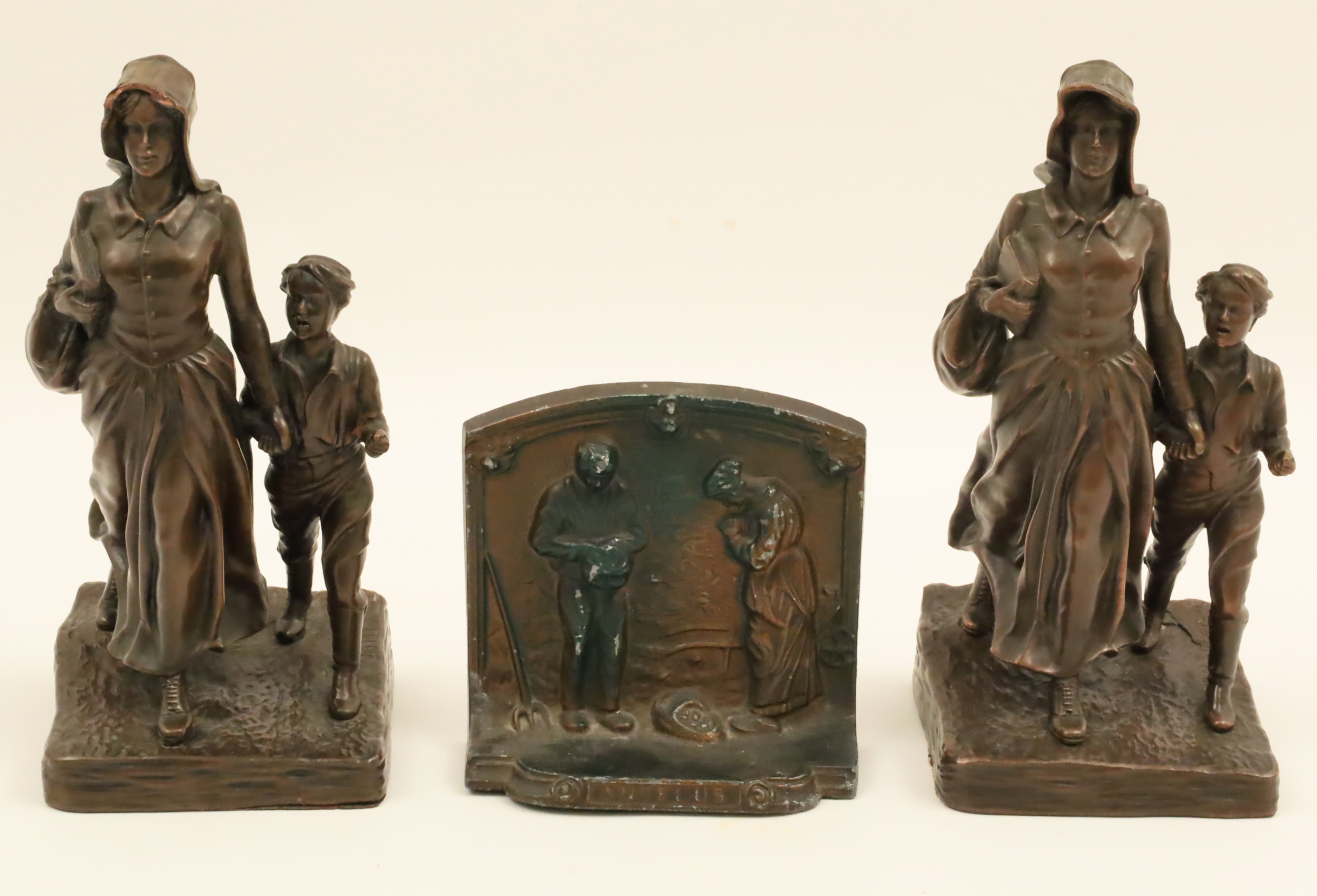 3 PC. MISC. LOT OF PATINATED