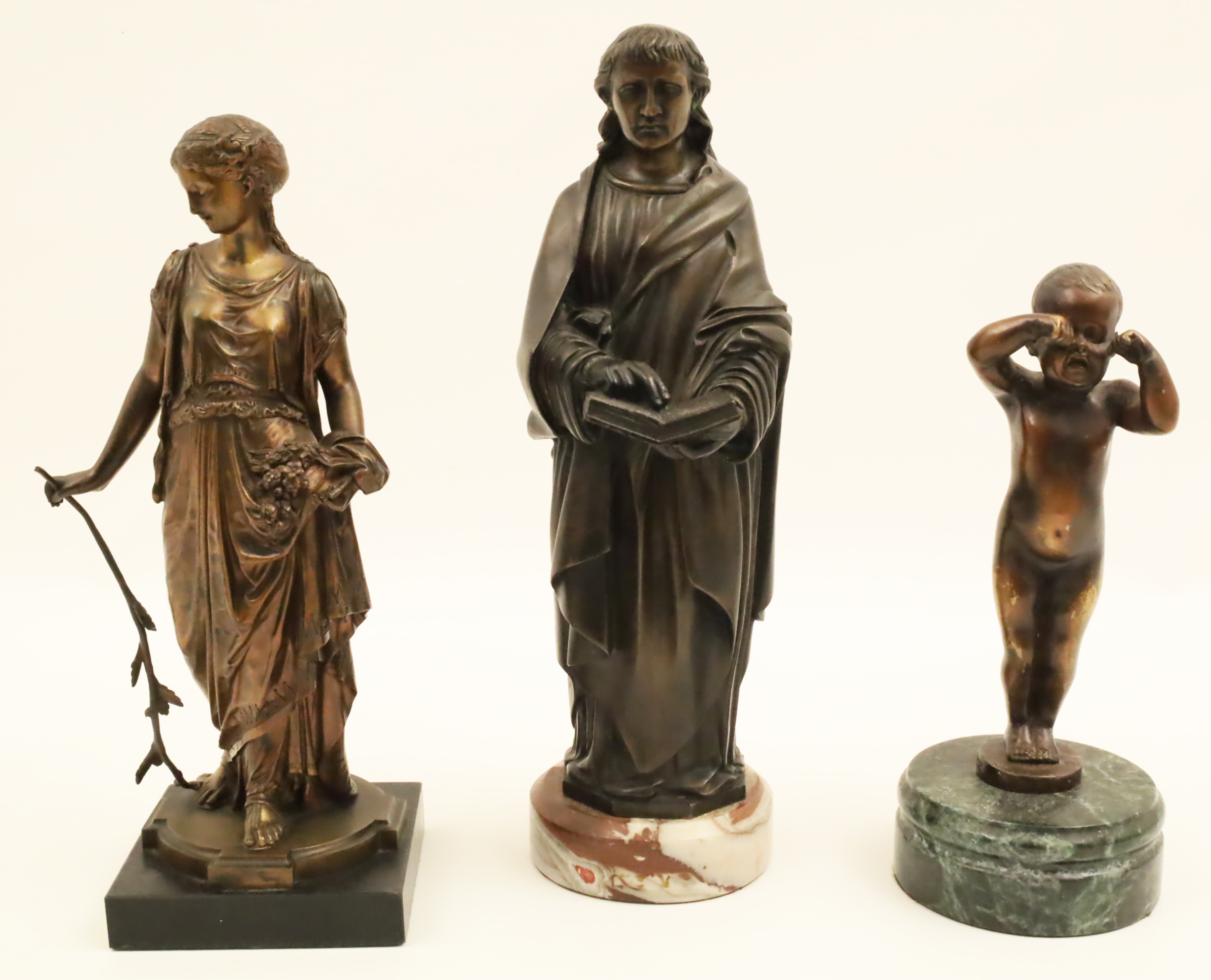 3 PC. MISC. LOT OF FRENCH BRONZES