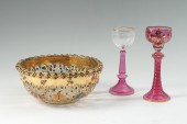 3 PC MOSER GLASS COLLECTION: C