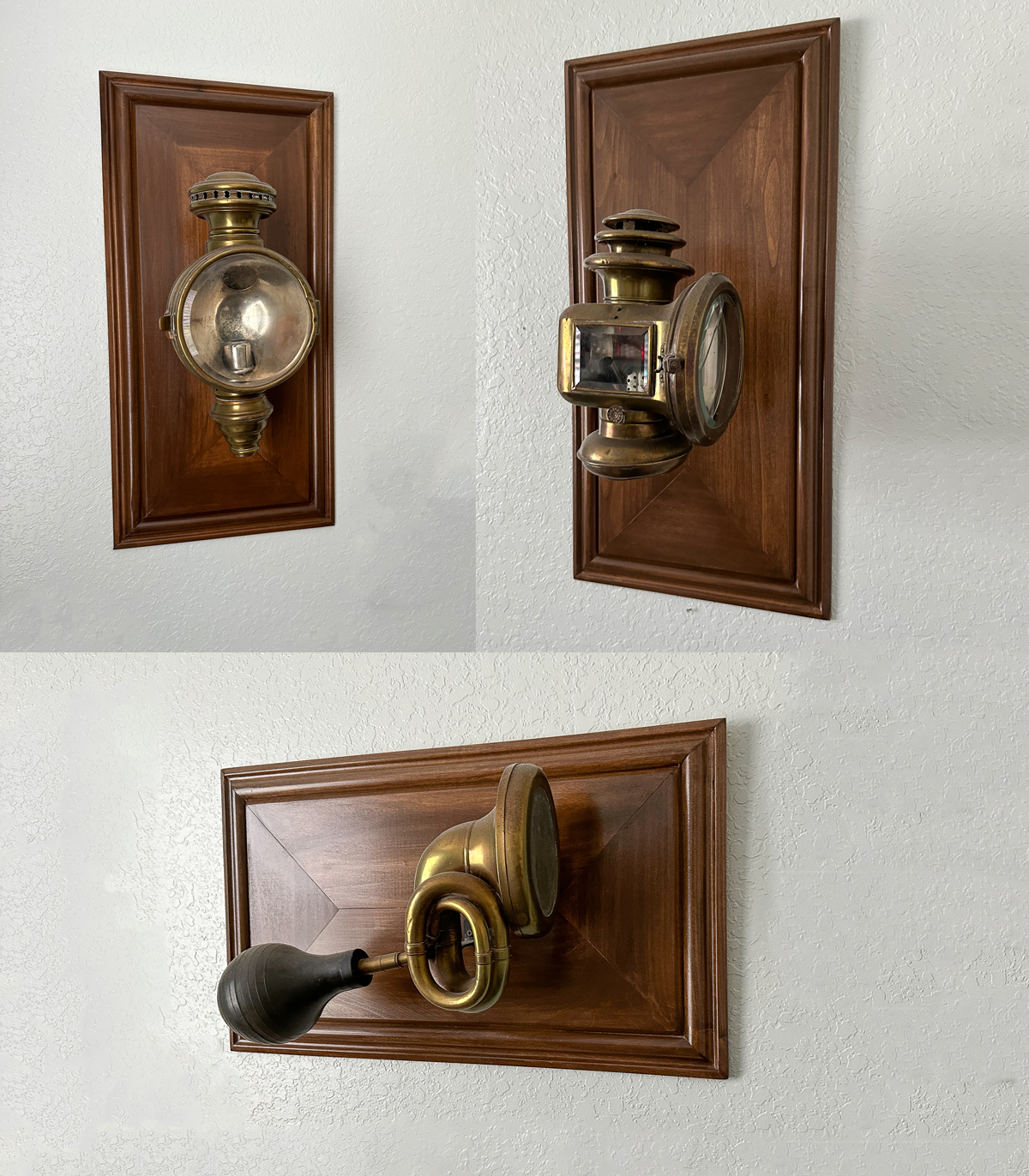 3 PC. MOUNTED ANTIQUE AUTOMOBILE