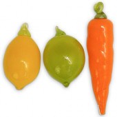 (3 PC) MURANO GLASS FRUITS / V
