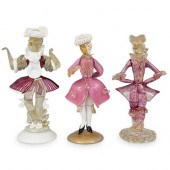 (3 PC) MURANO GLASS VENETIAN F