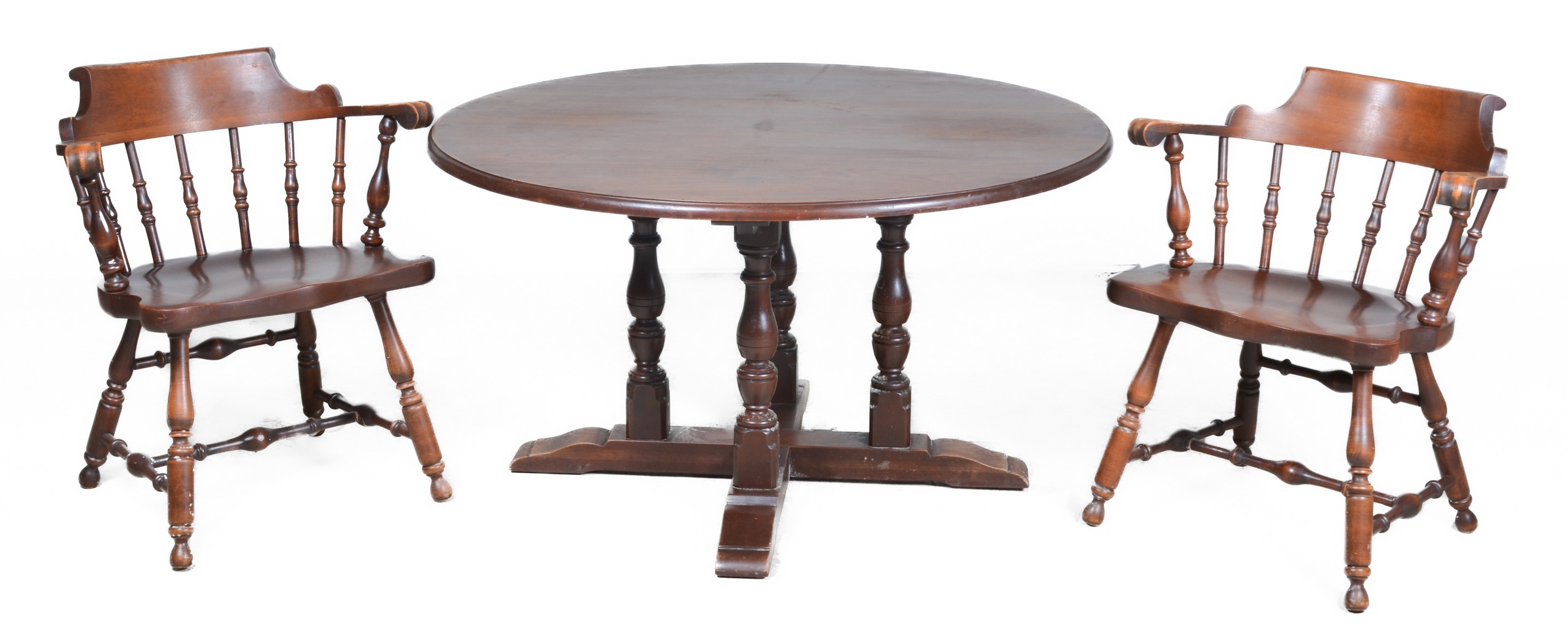 (3) pc Oak tavern dining set, c/o