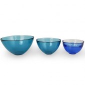 (3 PC) ORREFORS "FUGA" GLASS B
