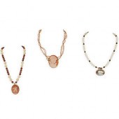 (3 PC) PAULETTE 18K GOLD, CAME