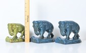 3 PC. ROOKWOOD POTTERY ELEPHAN