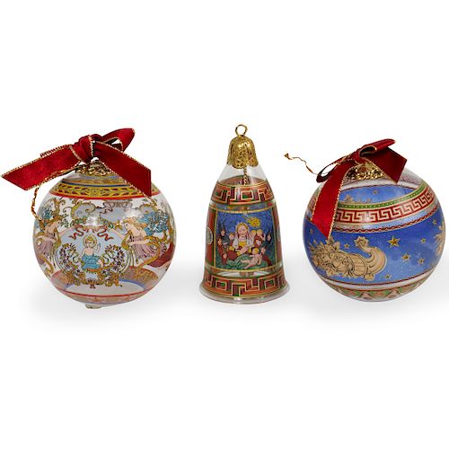 (3 PC) ROSENTHAL X VERSACE GLASS