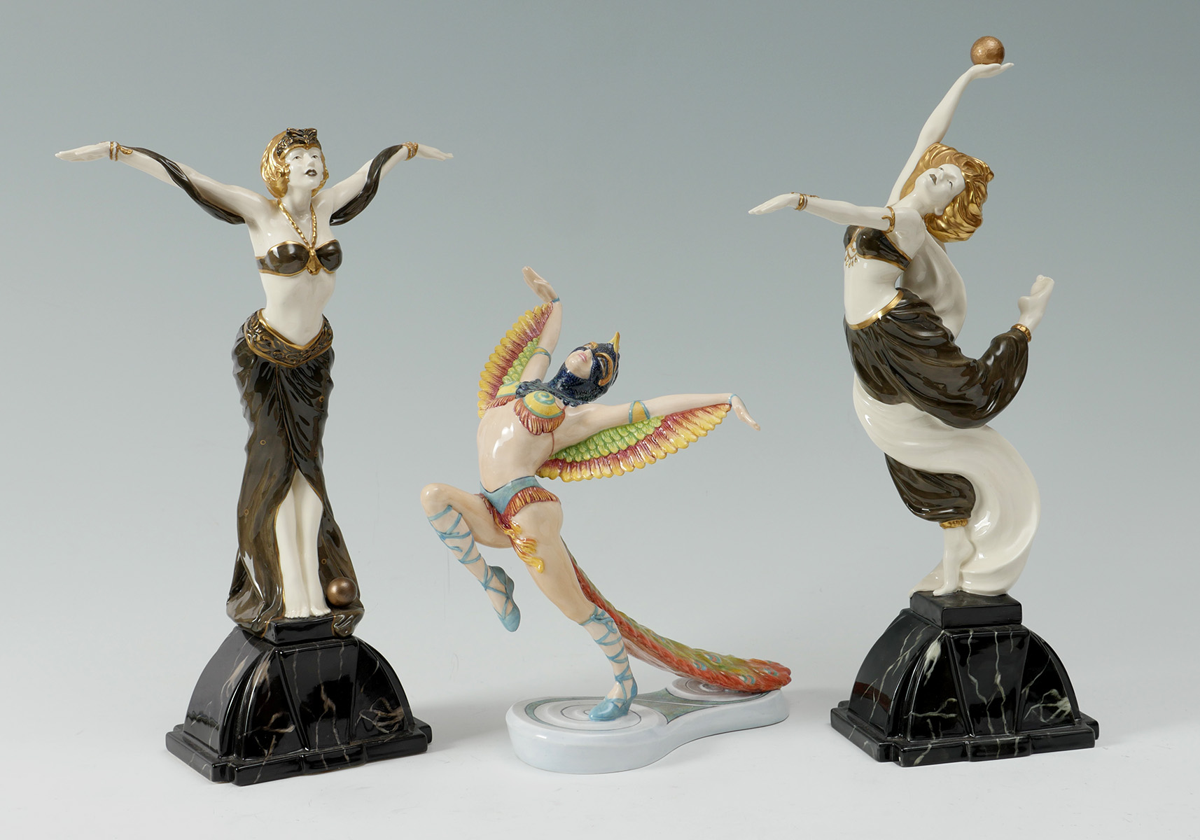 3 PC ROYAL DOULTON ART DECO
