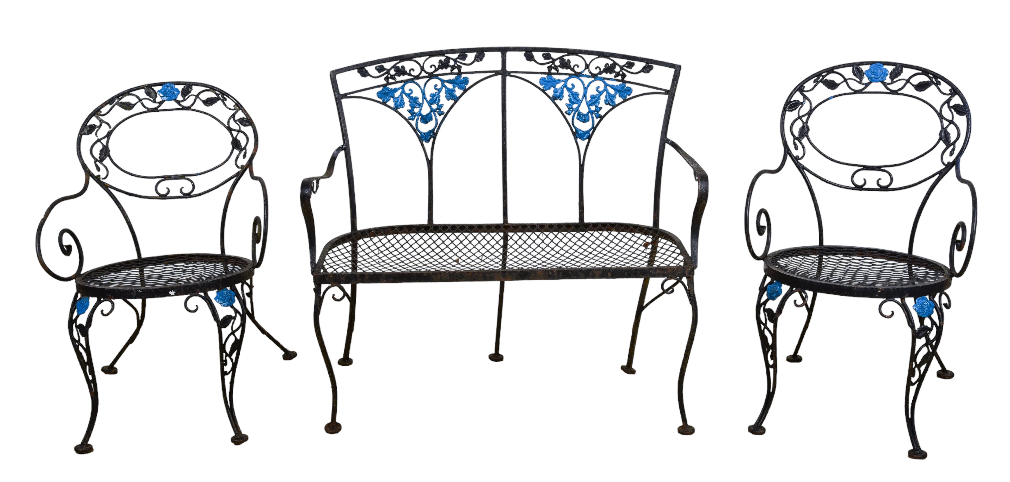 (3) pc Salterini style ebonized