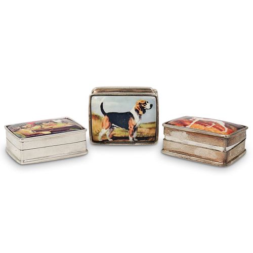 (3 PC) SET OF ENAMELED STERLING