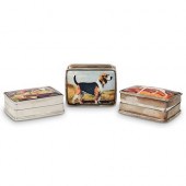 (3 PC) SET OF ENAMELED STERLIN