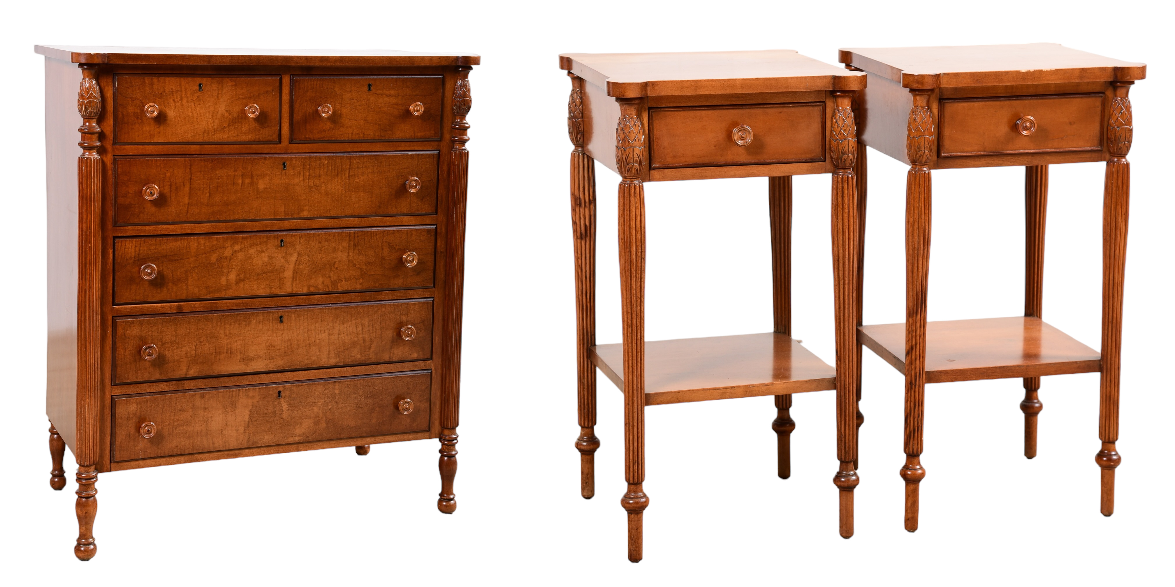 (3) pc Sheraton style maple bedroom