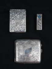 3 PC. SILVER CIGARETTE & LIPST