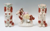 3 PC. STAFFORDSHIRE PORCELAIN