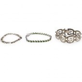 (3 PC) STERLING SILVER BRACELE