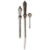 (3 PC) STERLING SILVER CANDLE