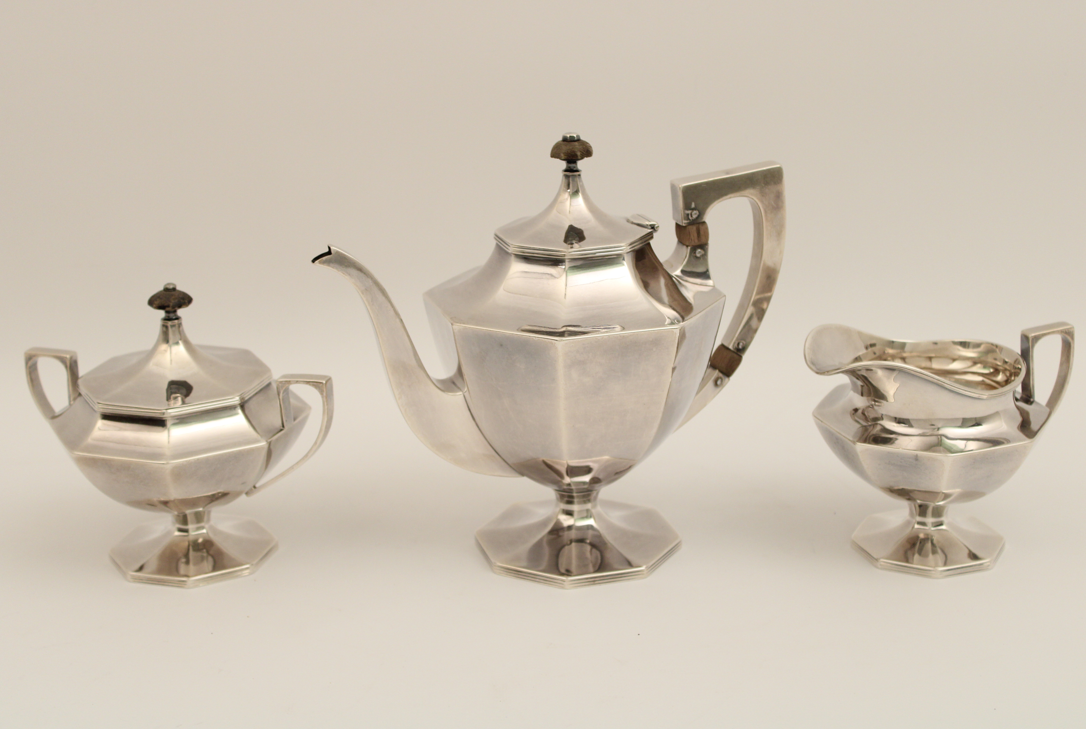 3 PC. STERLING SILVER TEA