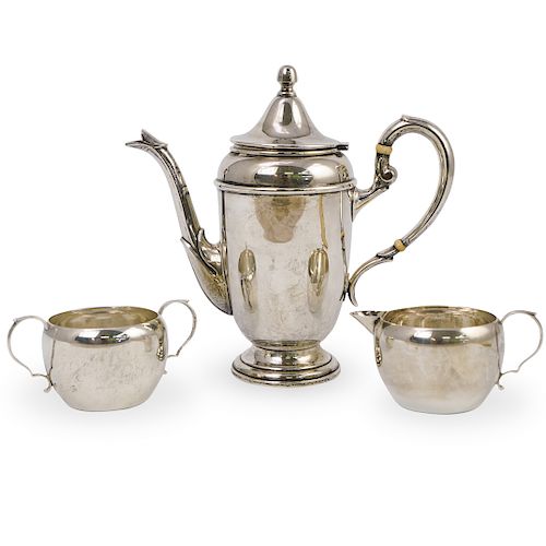 (3 PC) STERLING SILVER TEA