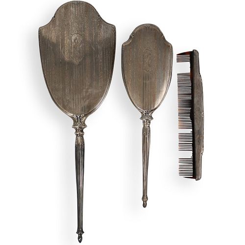 (3 PC) STERLING SILVER VANITY