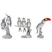 (3 PC) SWAROVSKI CRYSTAL BIRD