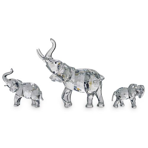 (3 PC) SWAROVSKI CRYSTAL ELEPHANT