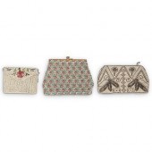 (3 PC) VINTAGE BEADED PURSES G