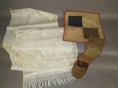 3 PC. VINTAGE FABRICS/SEWING N