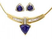 3 PC. YG TANZANITE & DIAMOND E
