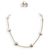 (3 PC) YVEL 18K GOLD AND PEARL