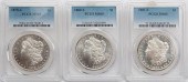 3 PCGS GRADED MORGANS: 1878-S,