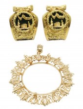 3 PC.MISC.  LOT OF 14K YELLOW