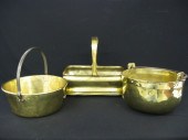 3 pcs. 19th Century Brassware;