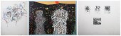 (3) Pcs abstract prints & draw