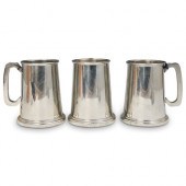 (3 PCS) ANTIQUE PEWTER MUGSDES