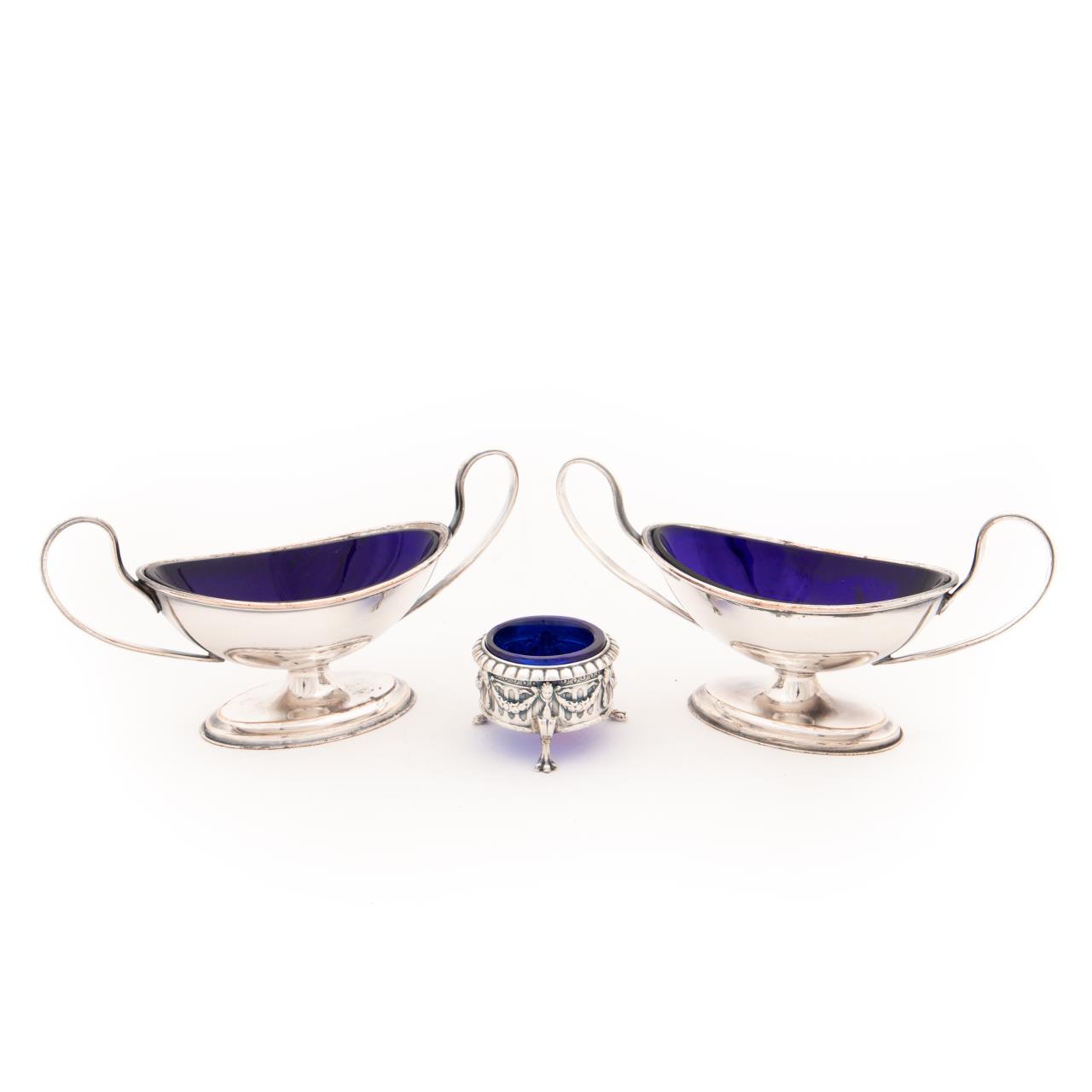 3 PCS, BARKER ELLIS SALT CELLARS,