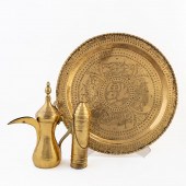 3 PCS, BRASS OBJECTS, MIDDLE E