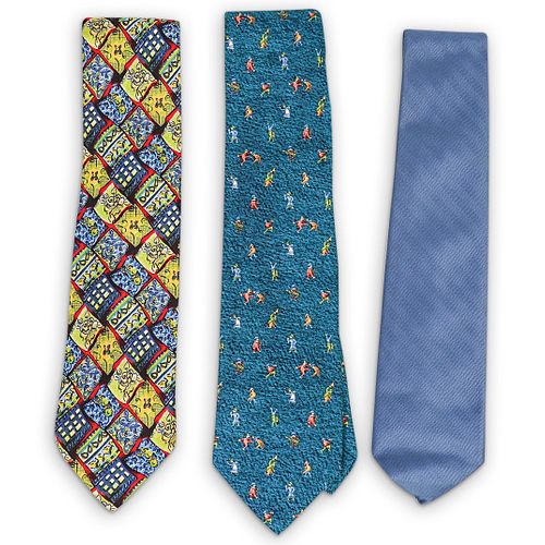 (3 PCS) BULGARI & BALENCIAGA SILK