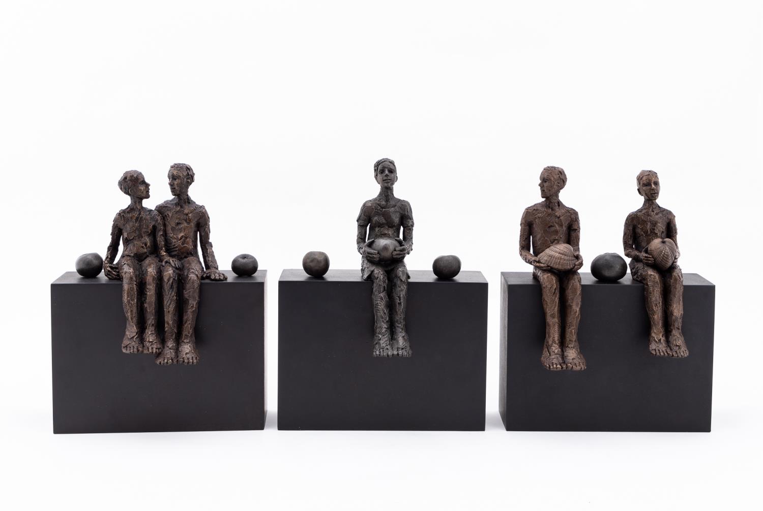 3 PCS, CAROL PEACE BRONZE RESIN