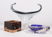 (3) Pcs cased art glass, c/o P