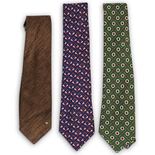 (3 PCS) CHANEL SILK NECKTIE