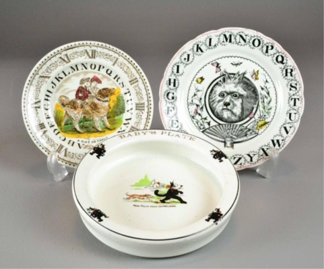 (3) PCS. CHILDREN'S PLATES AND