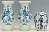 3 PCS CHINESE EXPORT BLUE & WH