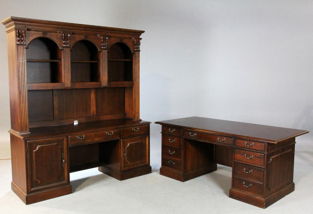 (3) Pcs. Hooker Desk Credenza &