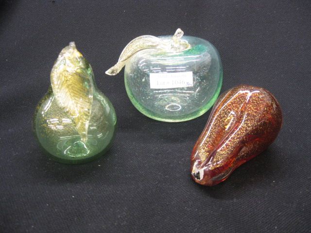 3 pcs. Italian Art Glass Fruit
