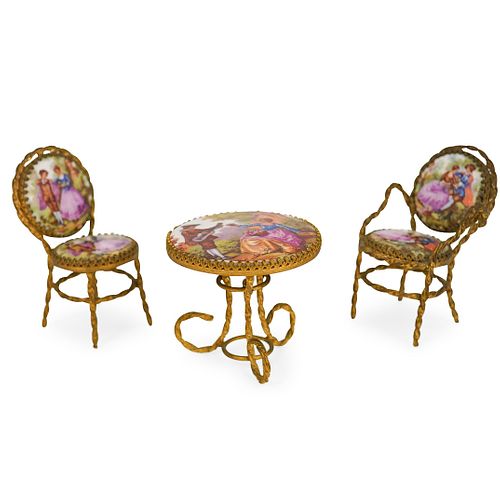 (3 PCS) LIMOGES PORCELAIN AND