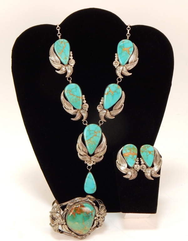 3 PCS. NAVAJO ZUNI STERLING